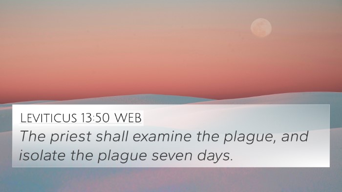 Leviticus 13:50 WEB Bible Verse Image