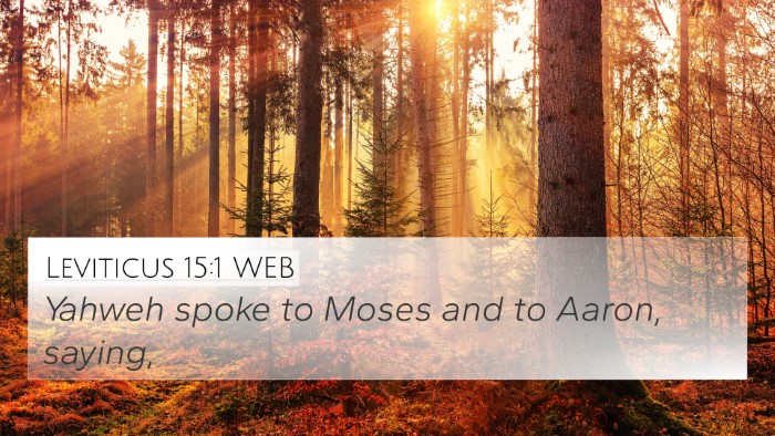 Leviticus 15:1 WEB 4K Wallpaper - Yahweh spoke to Moses and to Aaron, - 4K Wallpaper Bible Verse