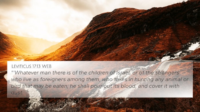 Leviticus 17:13 WEB Bible Verse Image