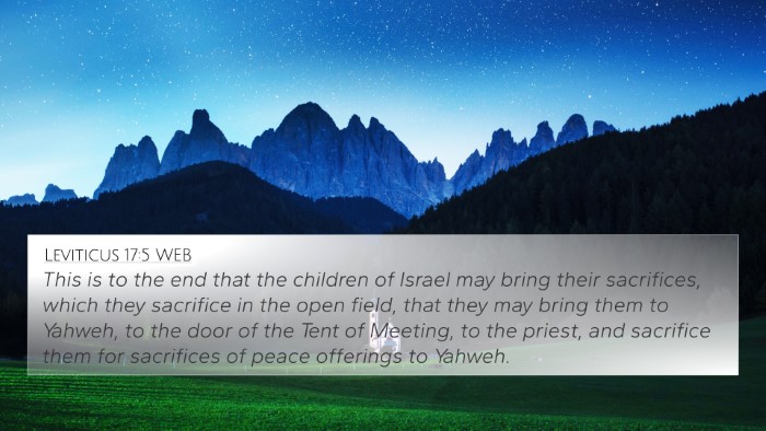 Leviticus 17:5 WEB Bible Verse Image