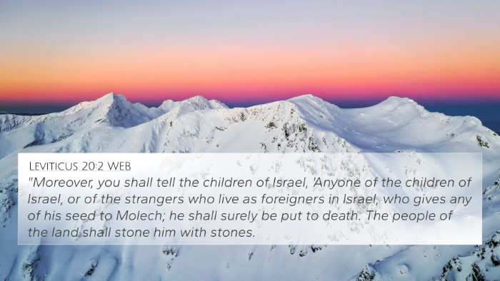 Leviticus 20:2 WEB Bible Verse Image