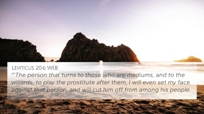 Leviticus 20:6 WEB Bible Verse Image