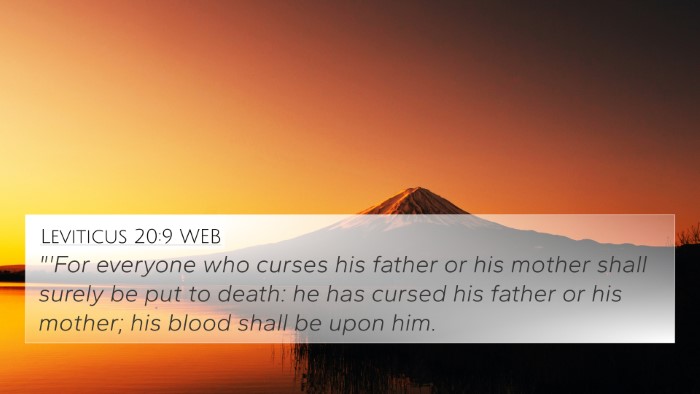 Leviticus 20:9 WEB Bible Verse Image