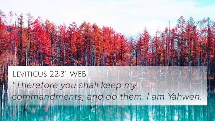 Leviticus 22:31 WEB Bible Verse Image