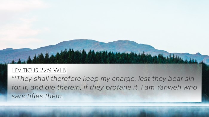 Leviticus 22:9 WEB Bible Verse Image