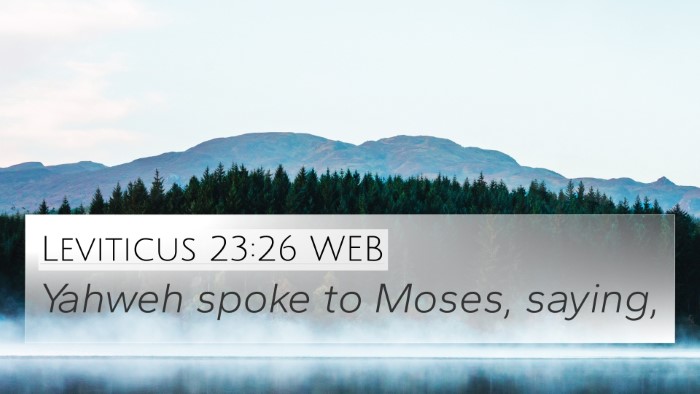 Leviticus 23:26 WEB Bible Verse Image
