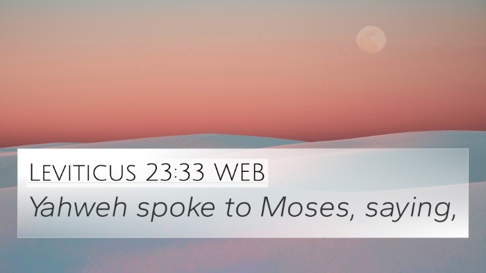 Leviticus 23:33 WEB 4K Wallpaper - Yahweh spoke to Moses, - 4K Wallpaper Bible Verse