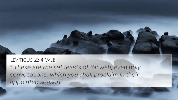 Leviticus 23:4 WEB Bible Verse Image