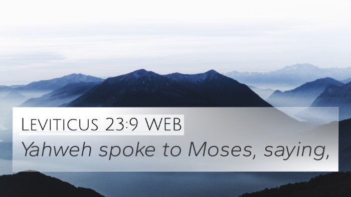 Leviticus 23:9 WEB Bible Verse Image