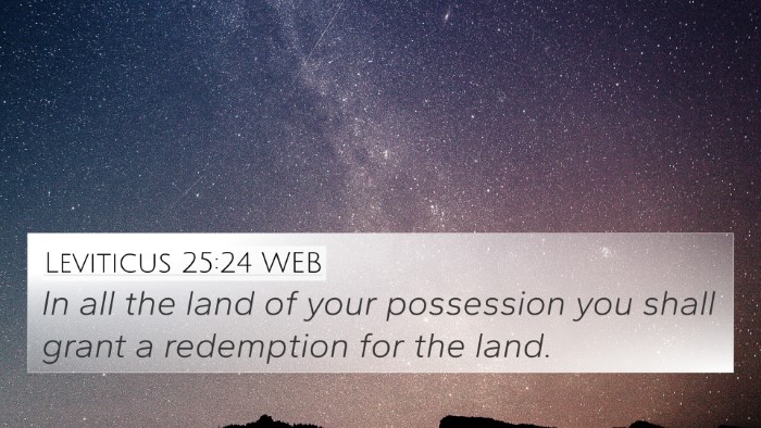 Leviticus 25:24 WEB Bible Verse Image