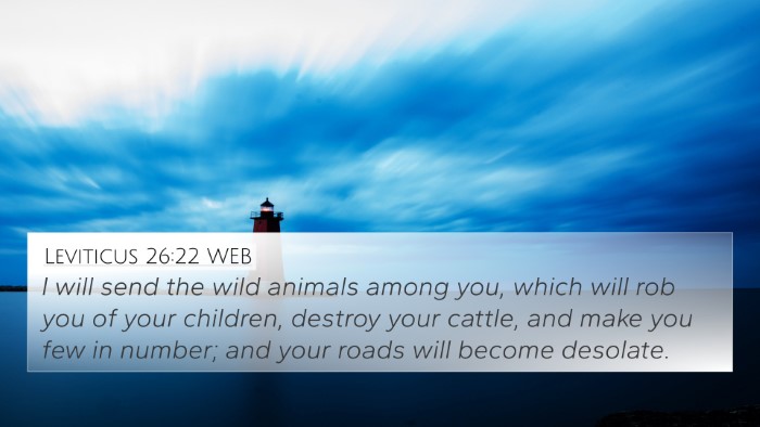 Leviticus 26:22 WEB Bible Verse Image