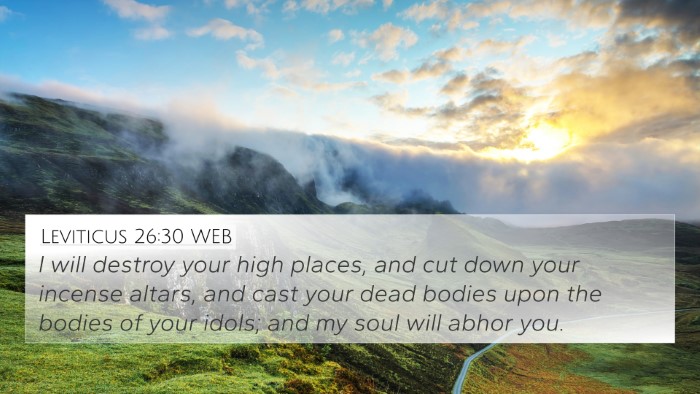 Leviticus 26:30 WEB Bible Verse Image