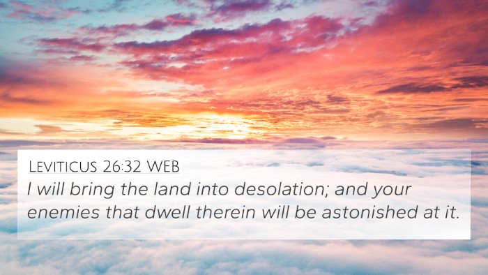 Leviticus 26:32 WEB Bible Verse Image