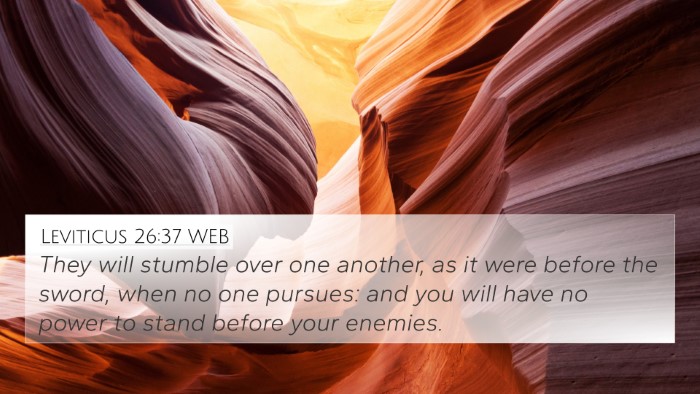 Leviticus 26:37 WEB Bible Verse Image
