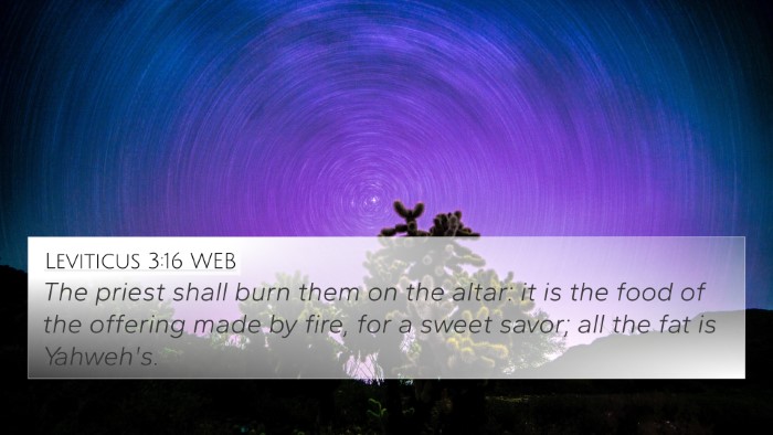 Leviticus 3:16 WEB Bible Verse Image