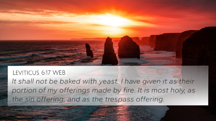 Leviticus 6:17 WEB Bible Verse Image
