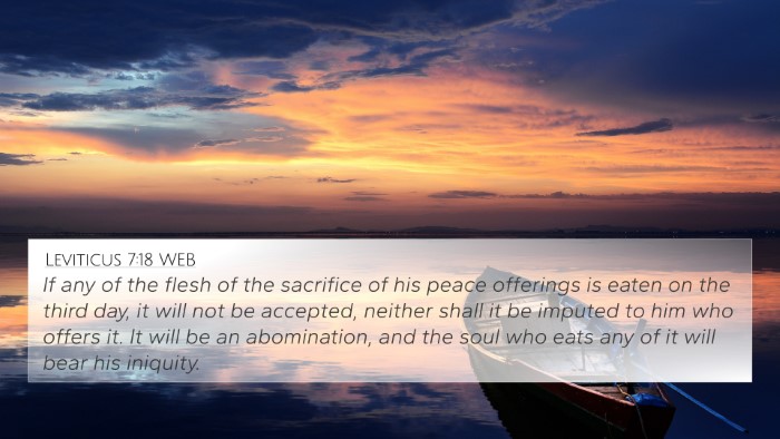 Leviticus 7:18 WEB Bible Verse Image