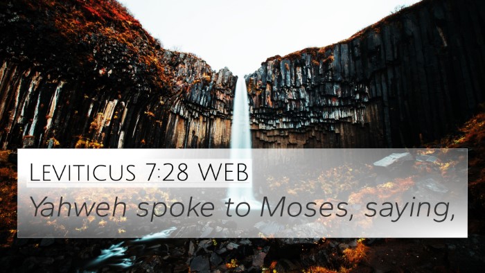 Leviticus 7:28 WEB 4K Wallpaper - Yahweh spoke to Moses, - 4K Wallpaper Bible Verse