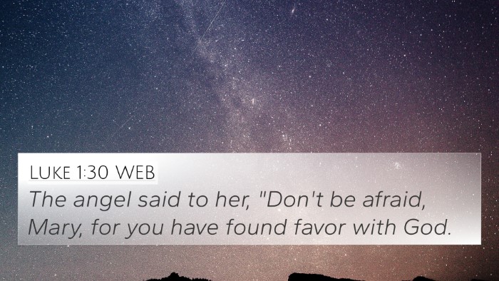 Luke 1:30 WEB Bible Verse Image