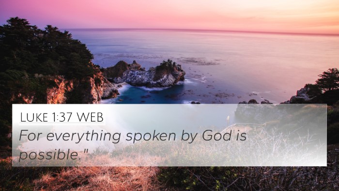 Luke 1:37 WEB Bible Verse Image