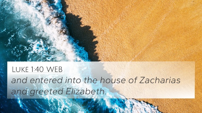 Luke 1:40 WEB 4K Wallpaper - and entered into the house of Zacharias and - 4K Wallpaper Bible Verse