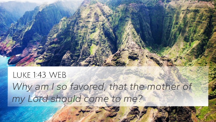 Luke 1:43 WEB 4K Wallpaper - Why am I so favored, that the mother of my Lord - 4K Wallpaper Bible Verse
