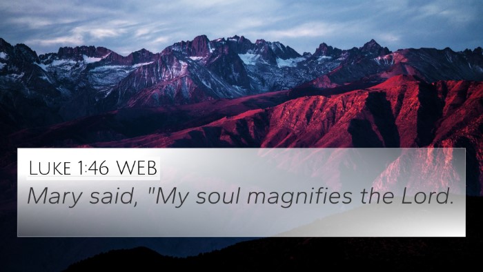 Luke 1:46 WEB Bible Verse Image