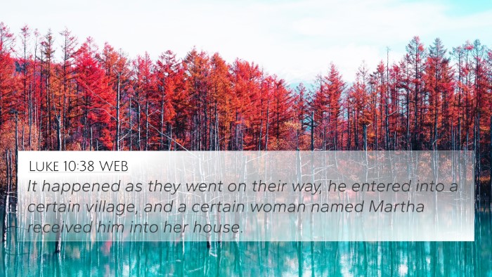 Luke 10:38 WEB Bible Verse Image