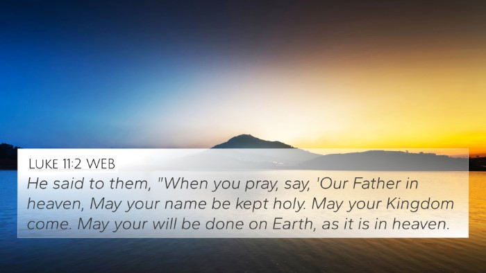 Luke 11:2 WEB Bible Verse Image