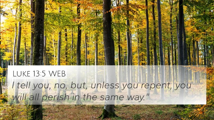 Luke 13:5 WEB Bible Verse Image