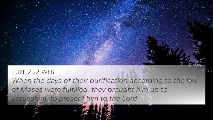 Luke 2:22 WEB Bible Verse Image