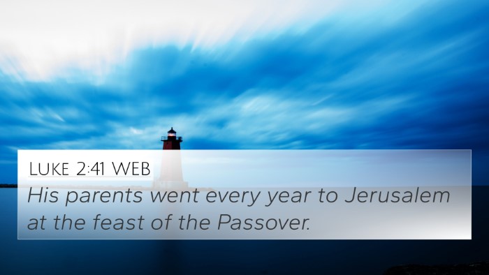 Luke 2:41 WEB Bible Verse Image