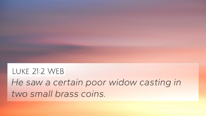 Luke 21:2 WEB Bible Verse Image