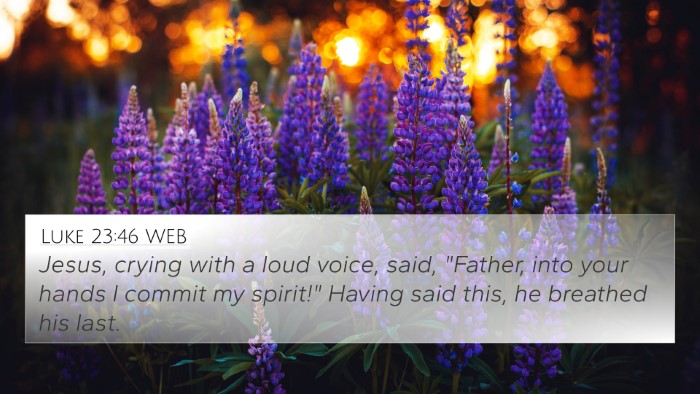 Luke 23:46 WEB Bible Verse Image