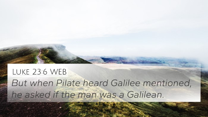 Luke 23:6 WEB Bible Verse Image