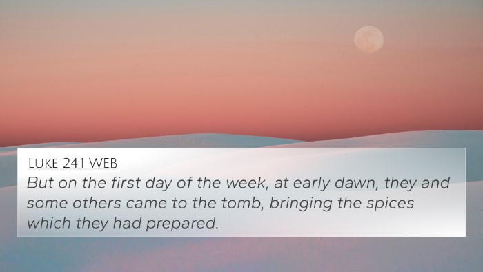 Luke 24:1 WEB Bible Verse Image