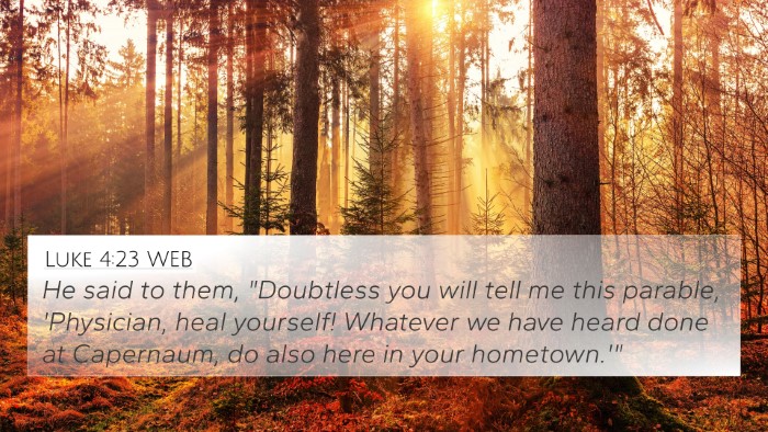 Luke 4:23 WEB Bible Verse Image