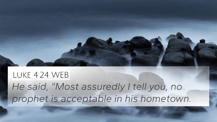 Luke 4:24 WEB Bible Verse Image