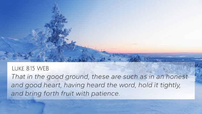 Luke 8:15 WEB Bible Verse Image