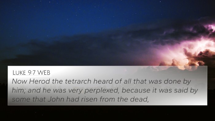 Luke 9:7 WEB Bible Verse Image