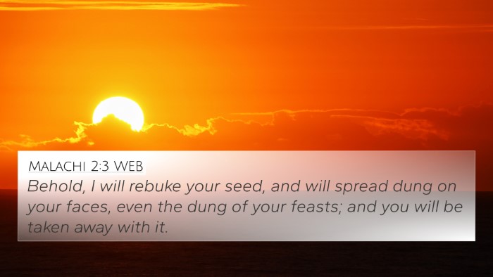 Malachi 2:3 WEB Bible Verse Image