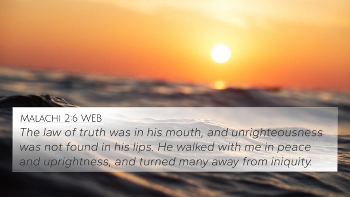 Malachi 2:6 WEB Bible Verse Image