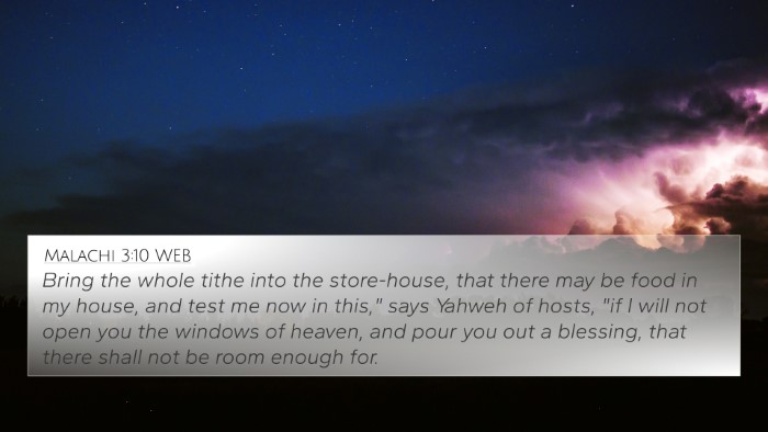 Malachi 3:10 WEB Bible Verse Image