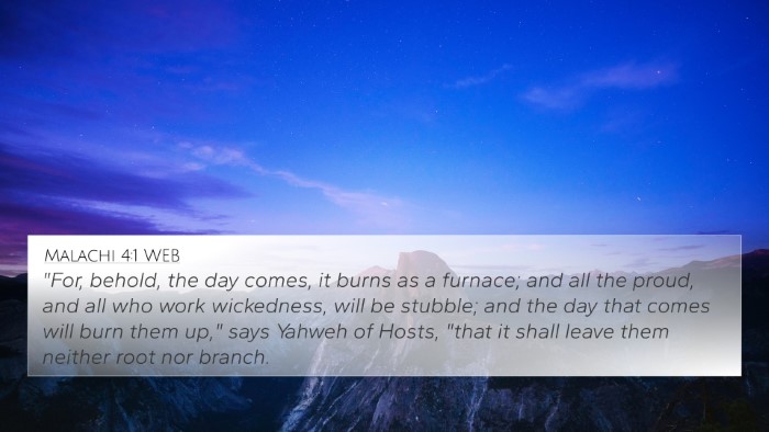 Malachi 4:1 WEB Bible Verse Image