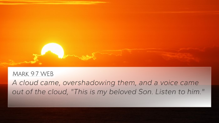 Mark 9:7 WEB Bible Verse Image