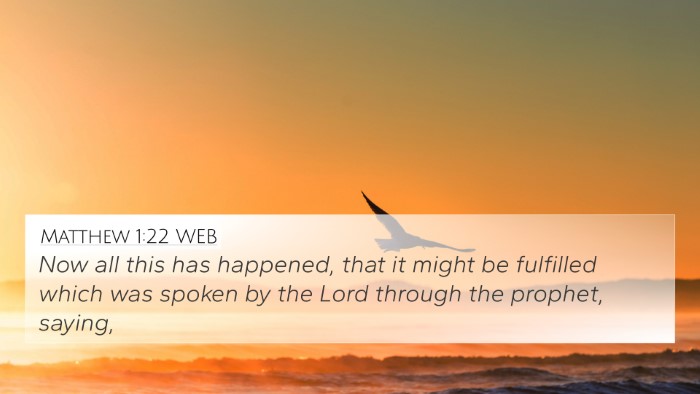 Matthew 1:22 WEB Bible Verse Image