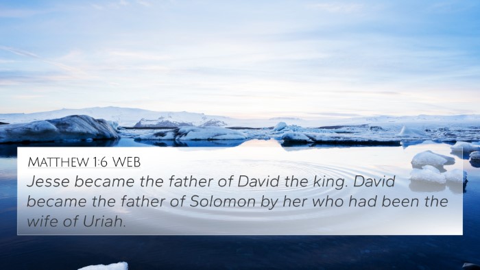 Matthew 1:6 WEB Bible Verse Image