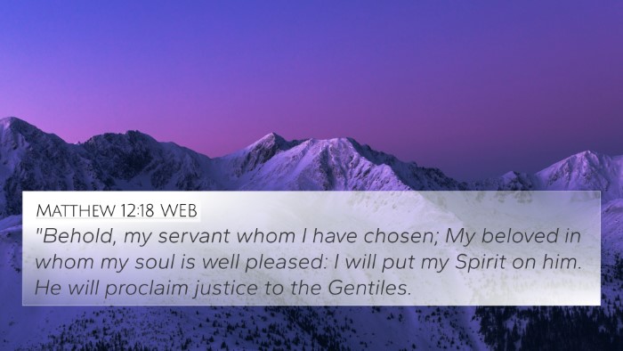 Matthew 12:18 WEB Bible Verse Image