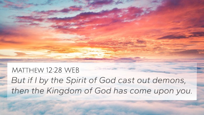 Matthew 12:28 WEB Bible Verse Image