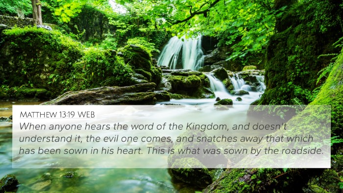 Matthew 13:19 WEB Bible Verse Image